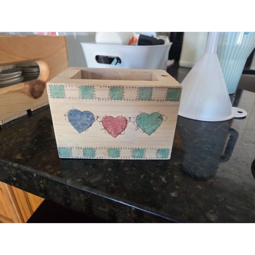 Vintage Rustic Wooden Trinket Box